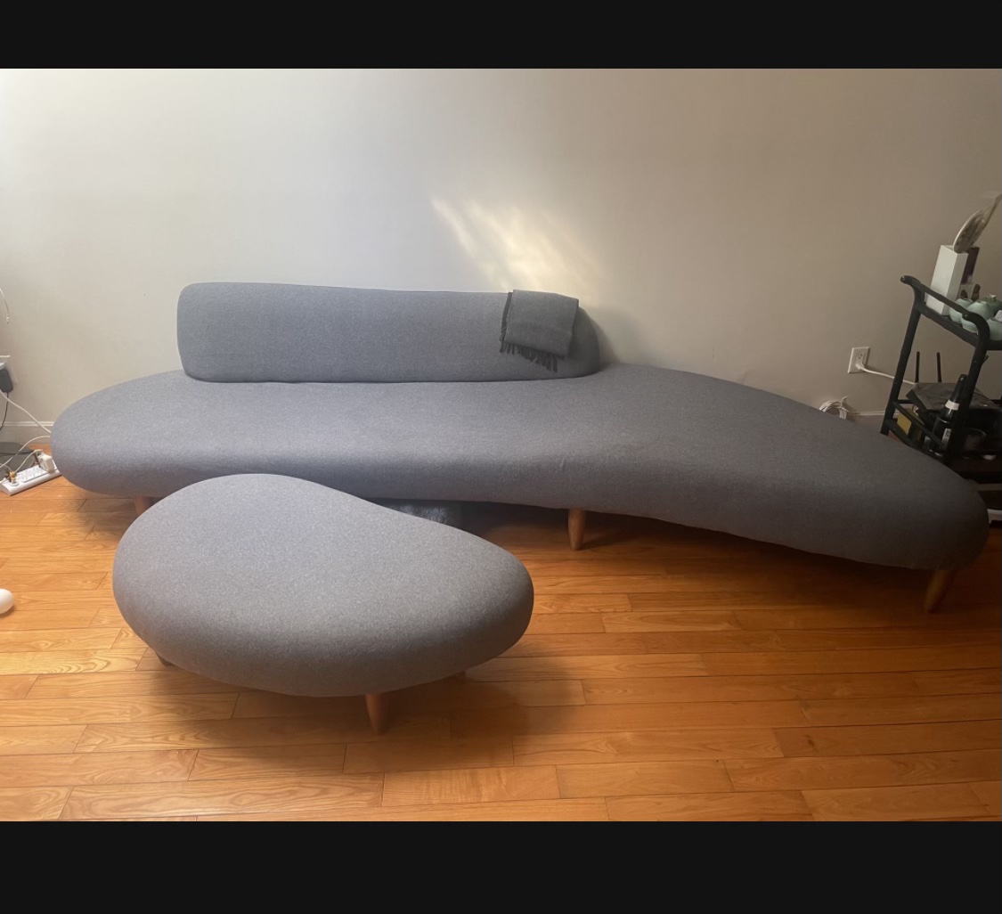 Freeform Noguchi Sofa and Ottoman