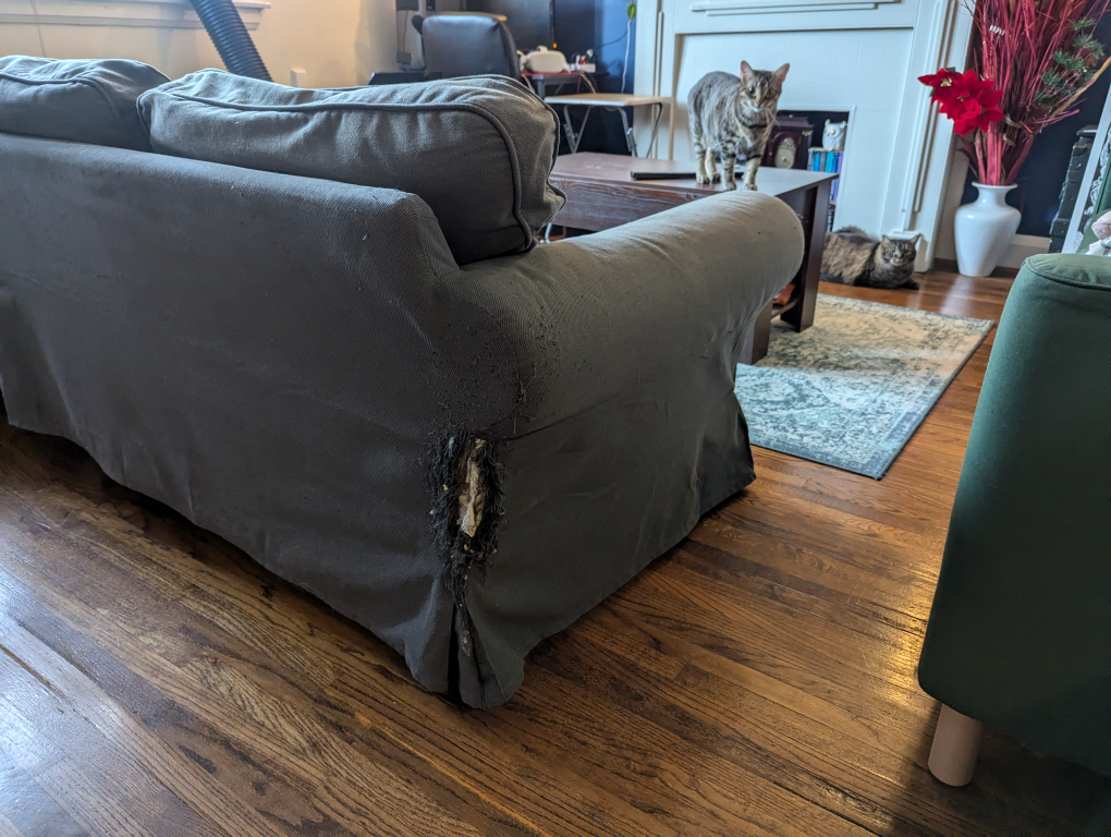 Ikea UPPLAND 3 seater couch in gray﻿ - Free for pick up - photo 2