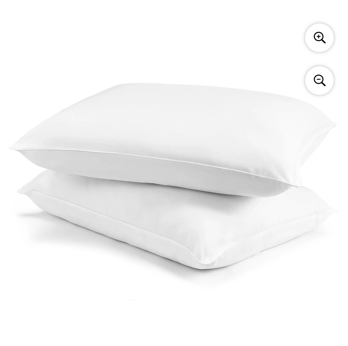 Plush Microfiber Bed Pillows, 2 Pack