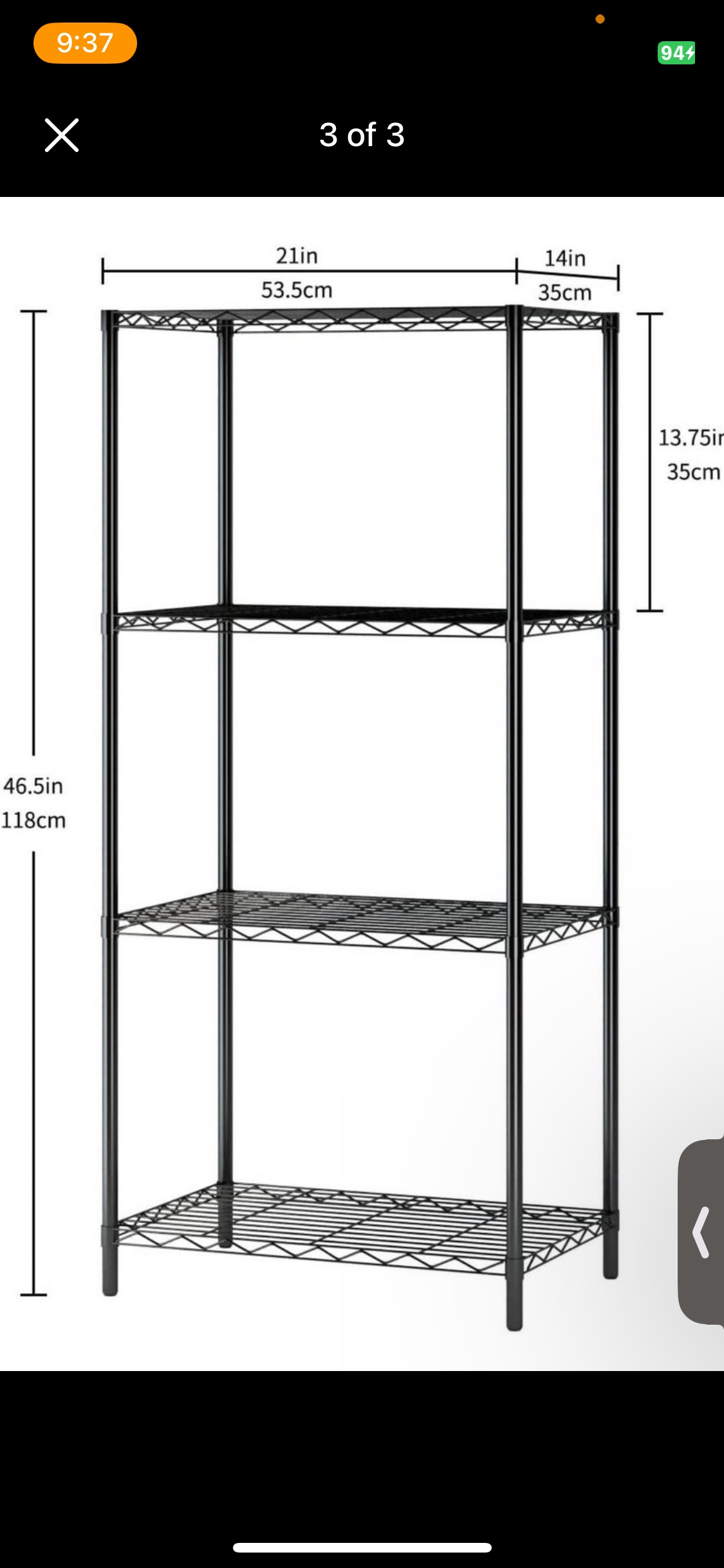 White 4-tier shelf - photo 3