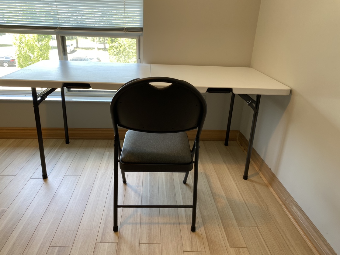 folding table and chair