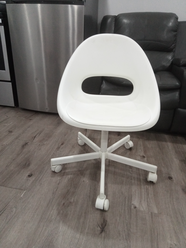 IKEA white swivel chair