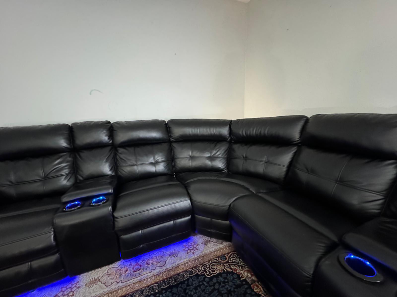 Leather Sectional Couch - photo 3