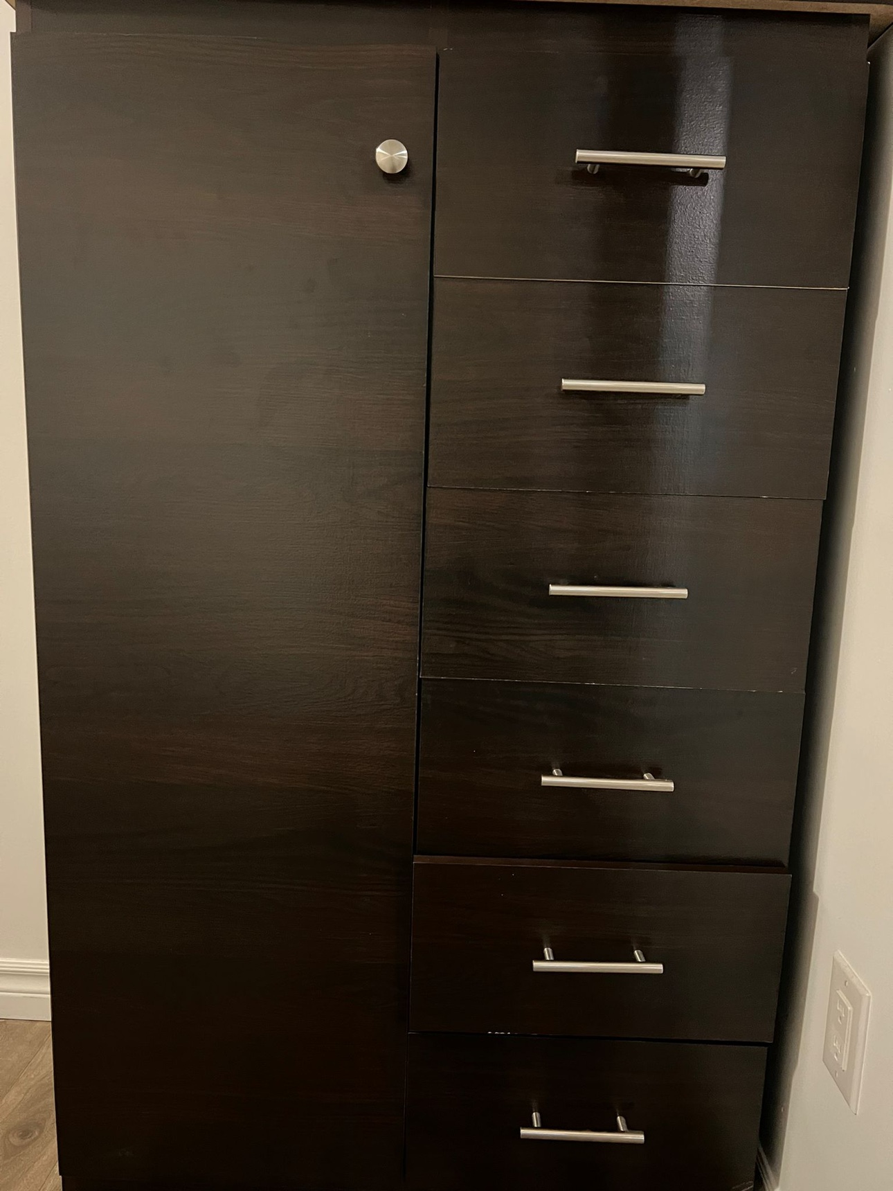 Durable wood small wardrobe or storage