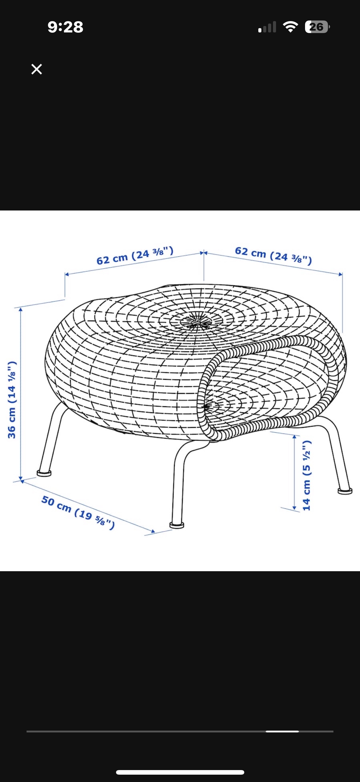 Ikea footstool with storage - photo 2