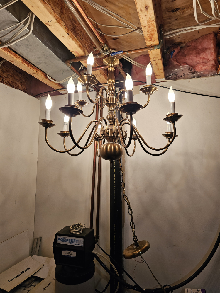 12 Lights Solid Brass Chandelier thumbnail