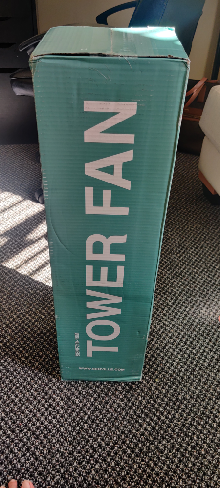 Senville 27" Standing Fan  with 60° Oscillation, 3 Speed,
