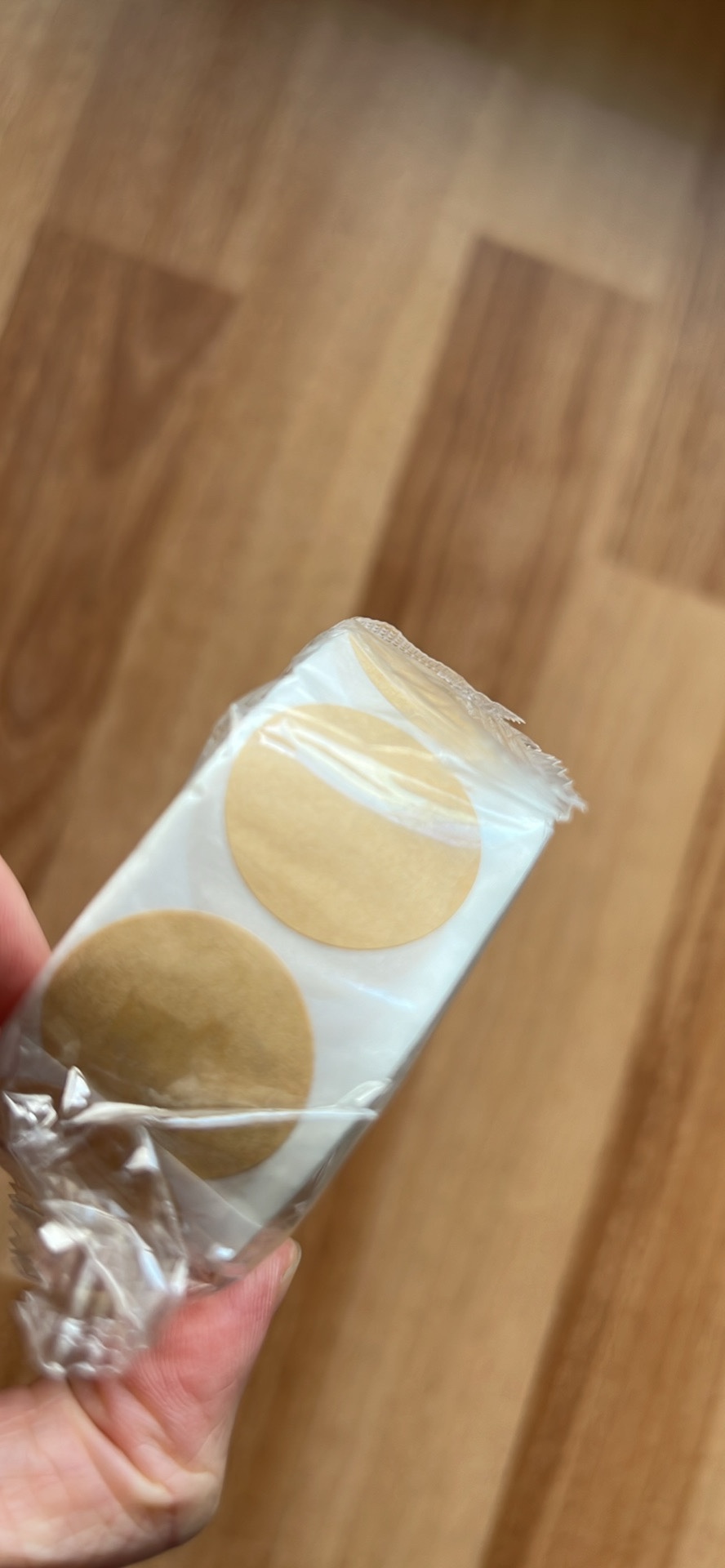 Small round Kraft sticker labels image indicator(2)