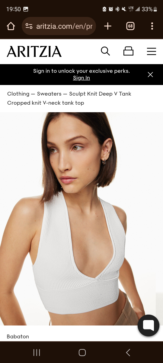 babaton sculpt knit v-neck top - photo 2