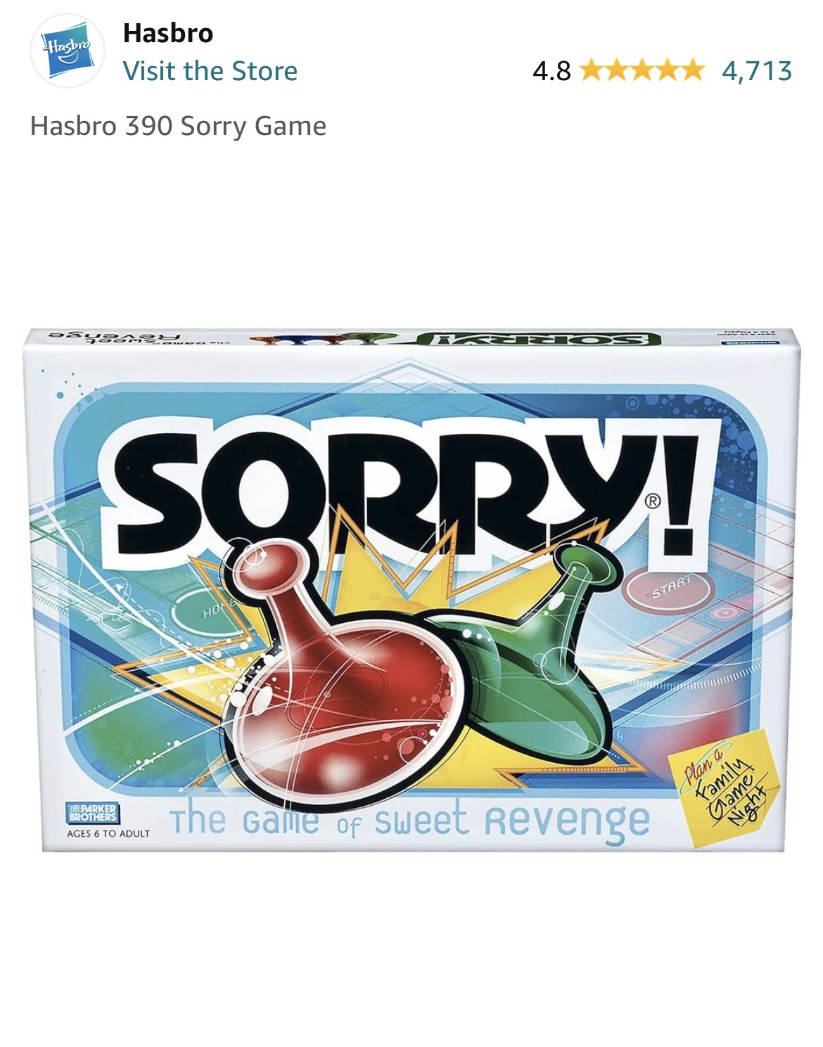 Sorry Board Game