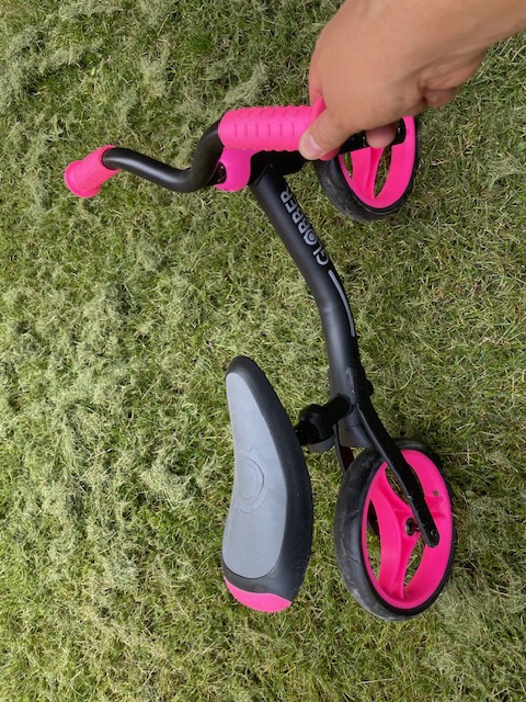 Globber Go Balance Bike Black & Neon Pink