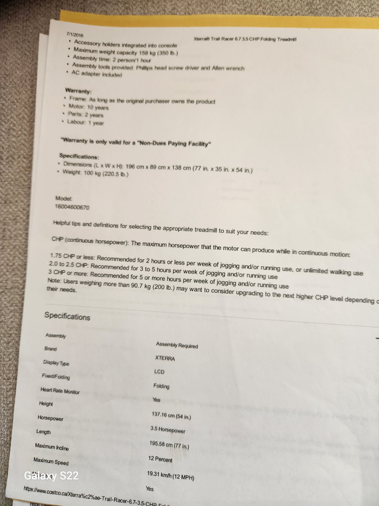 XTERRA 7.6  3.5 HP folding treadmill image indicator(7)