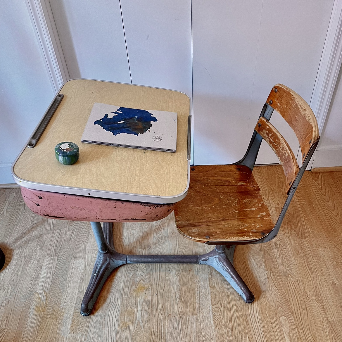 Mid-century School Desk - photo 2
