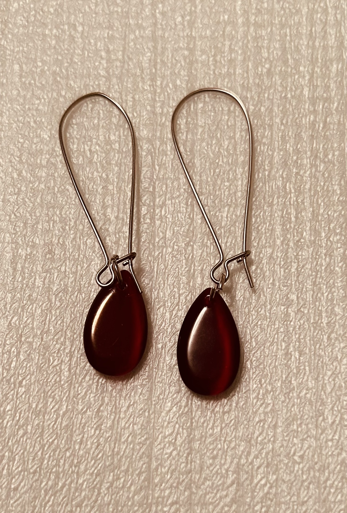 Dark Red Earrings ⚽️ thumbnail