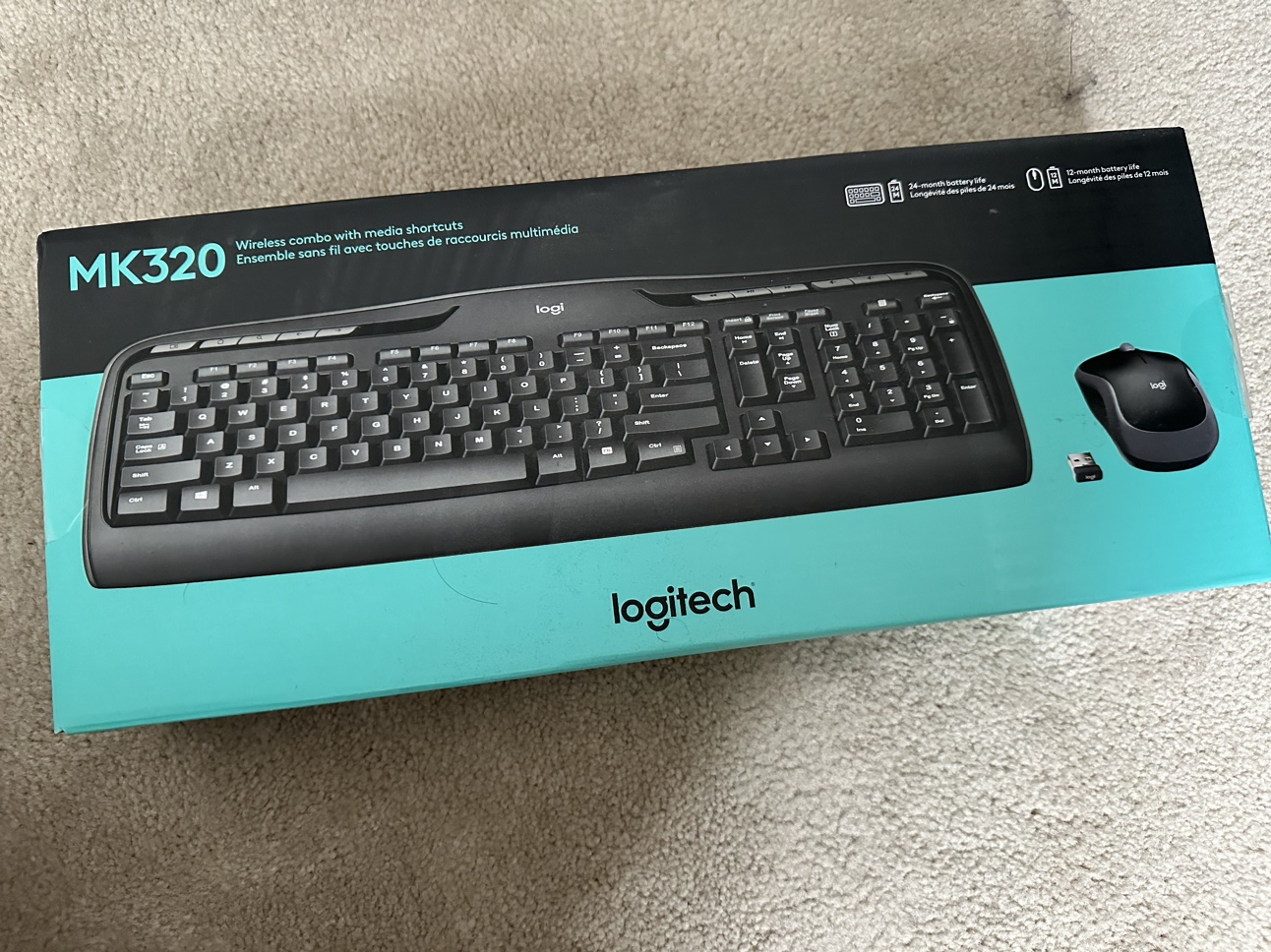 Logitech keyboard and mouse combo brand new