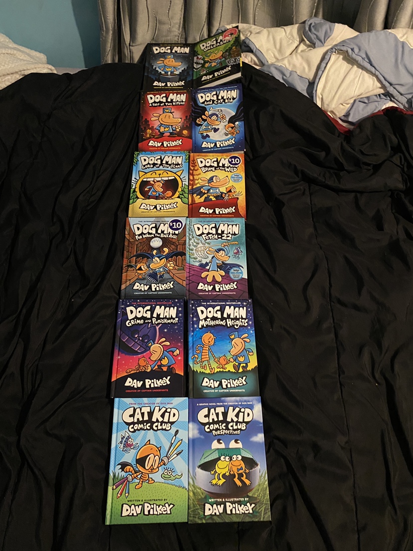 DOG MAN series kids books #1-10 + CAT KID #1-2