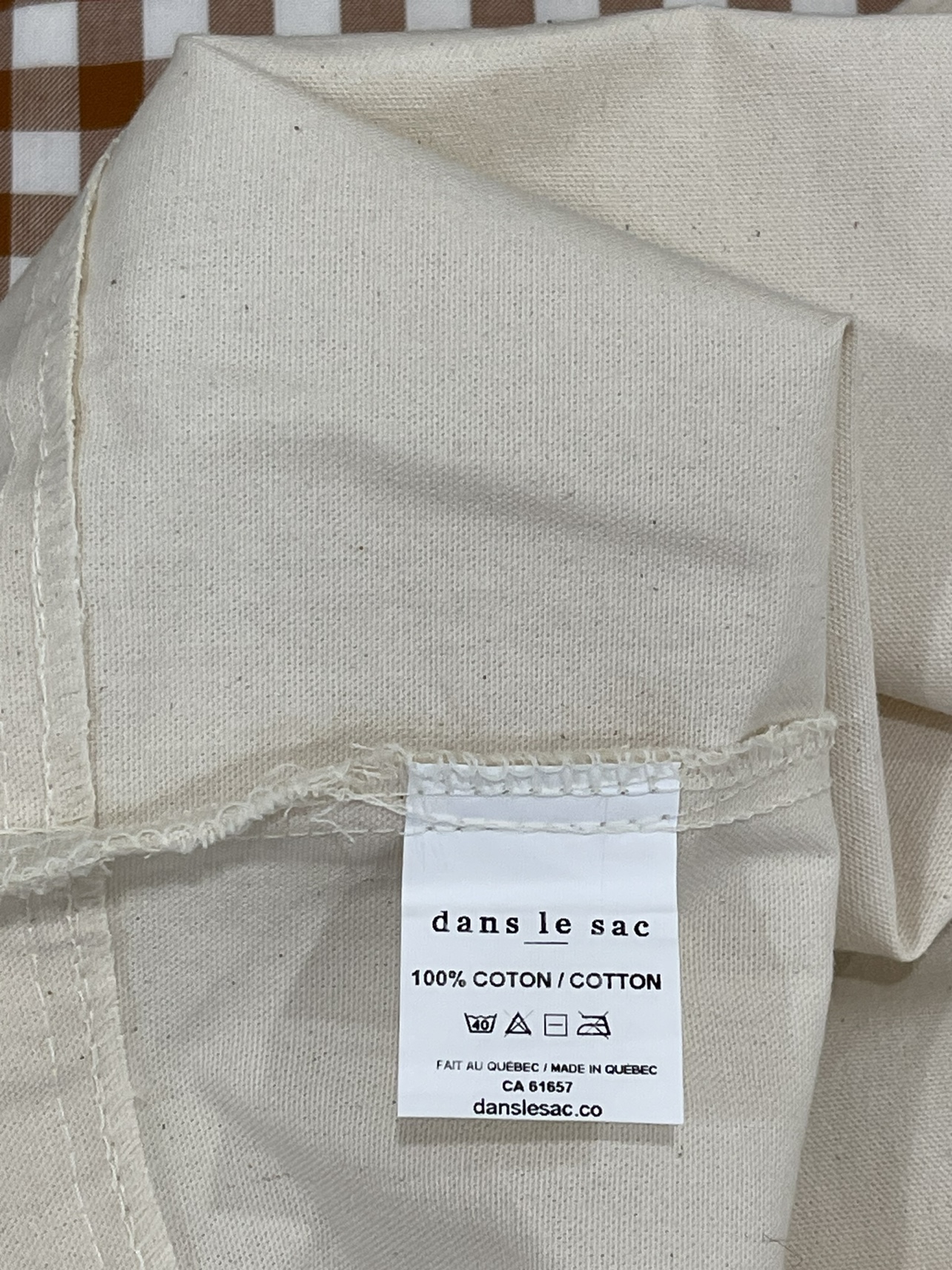 NEW! 100% COTTON EXTRA LARGE TOTE, by DANS LE SAC, image indicator(6)