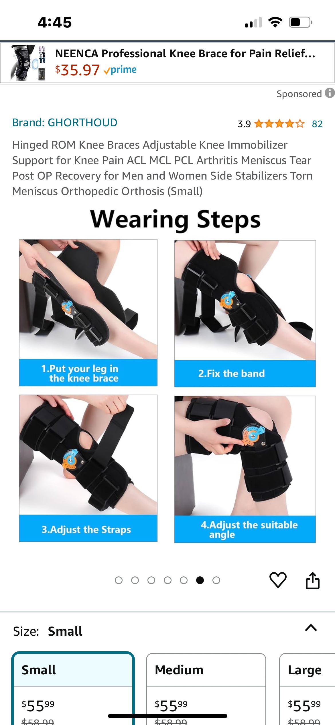 Hinged ROM Knee Braces Adjustable Knee Immobilizer image indicator(6)