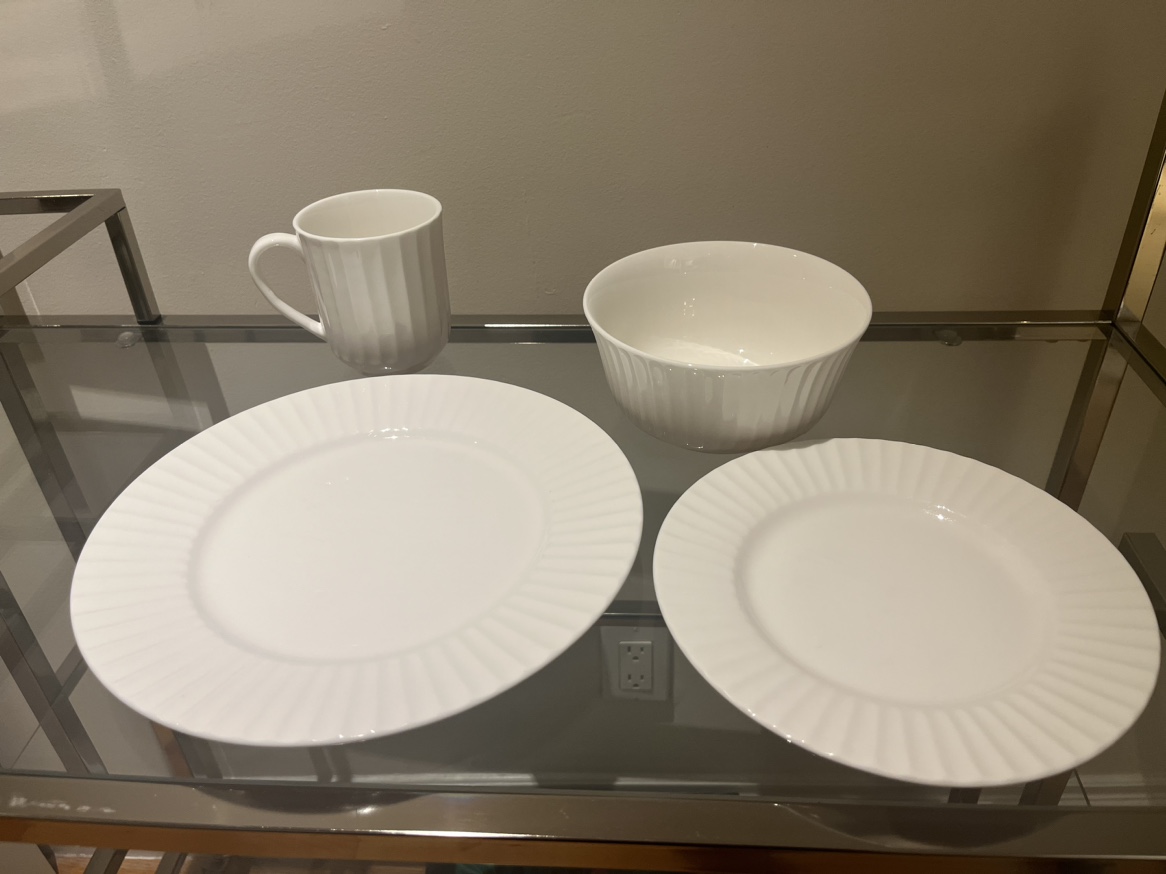 White Stoneware Dinnerware Set (8 settings) - photo 3