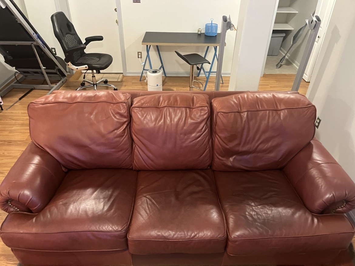 Big comfy dark red couch