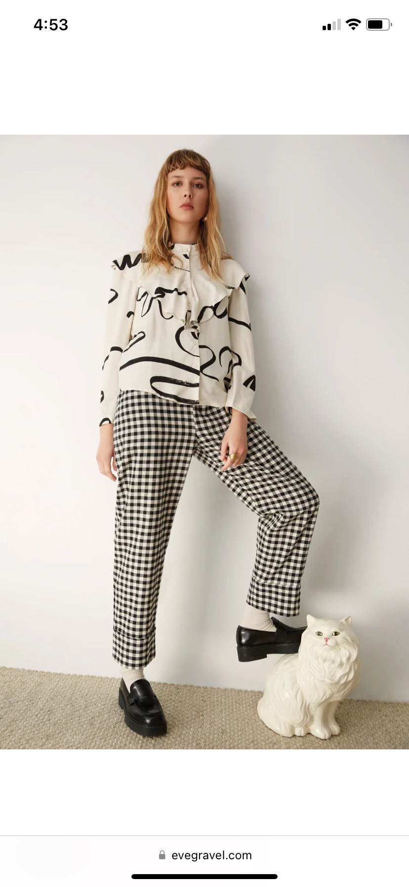 Eve Gravel - Cohen pants size S,  high-waisted thumbnail
