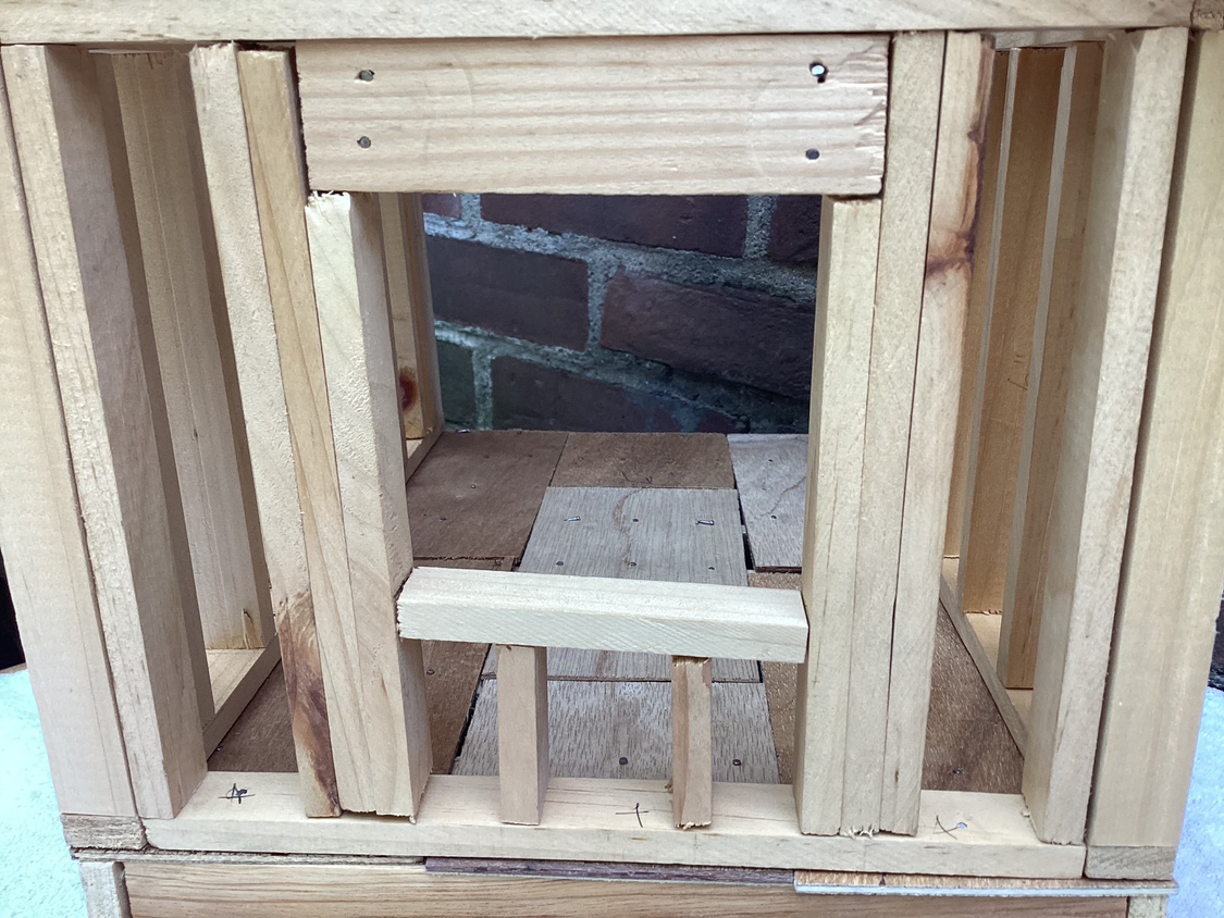 Model unfinished wood construction of a house ! image indicator(9)