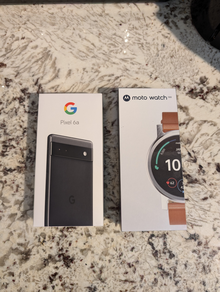 Google Pixel 6A 128GB with Motorola Watch 150