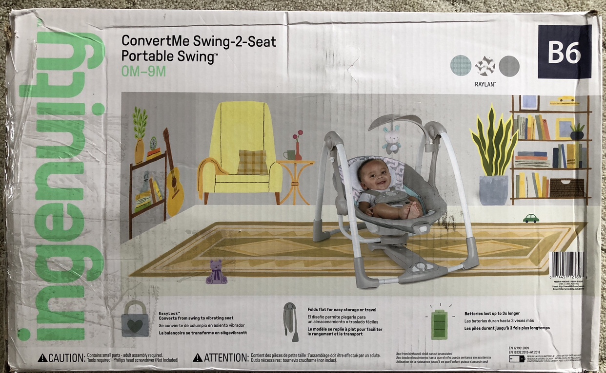 Brandnew Ingenuity ConvertMe Swing-2-Seat - Raylan, 0 - 9 months image indicator(2)