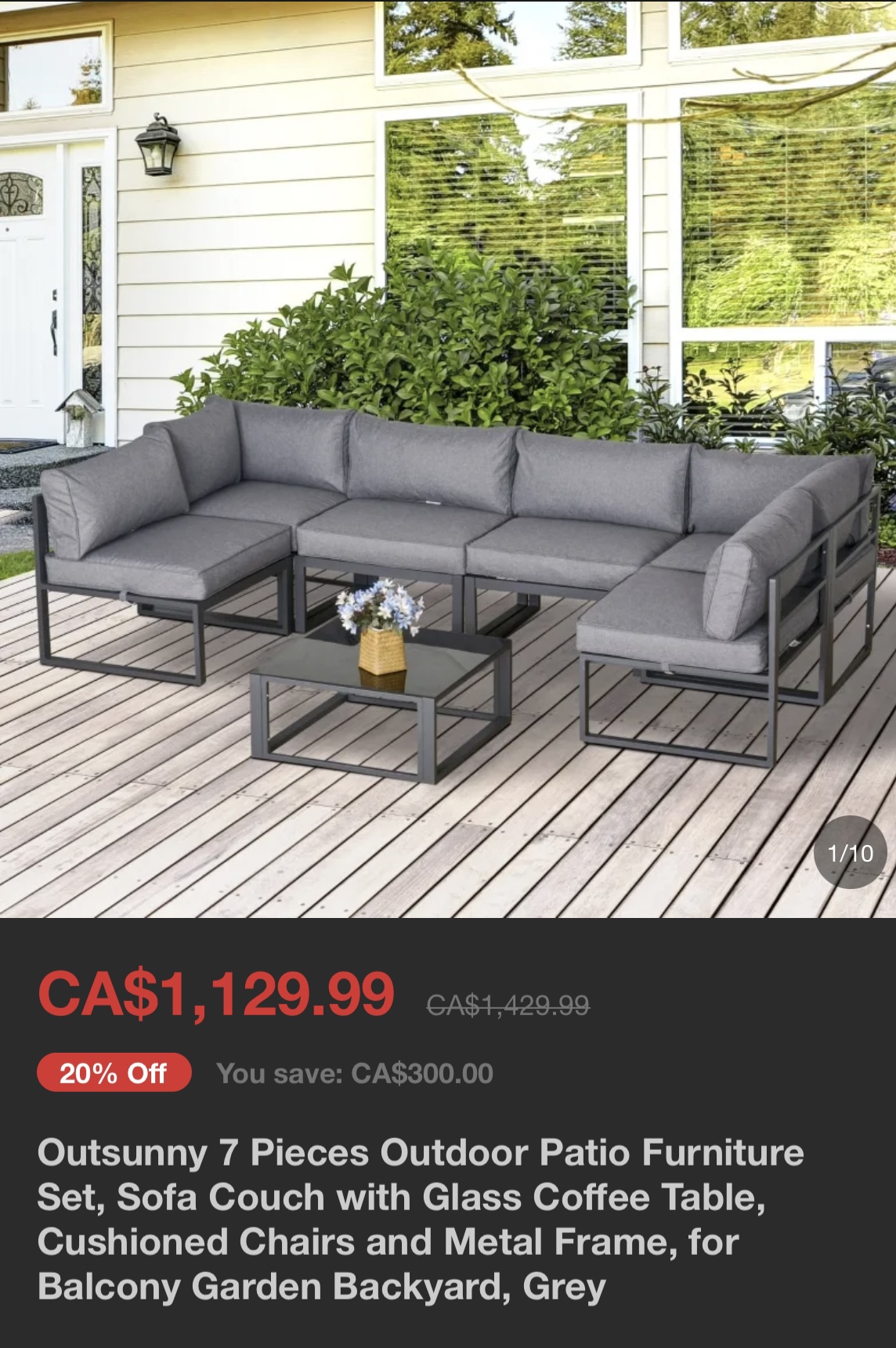 Outdoor Patio set - 7 pieces