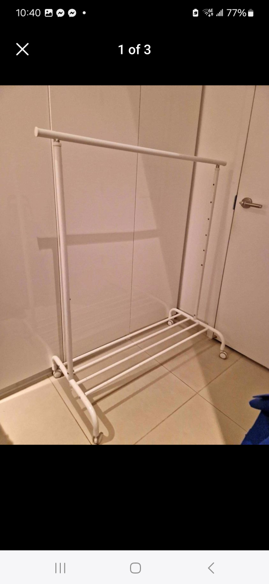 Ikea RIGGA Clothes rack Width:43 3/4 image indicator(4)