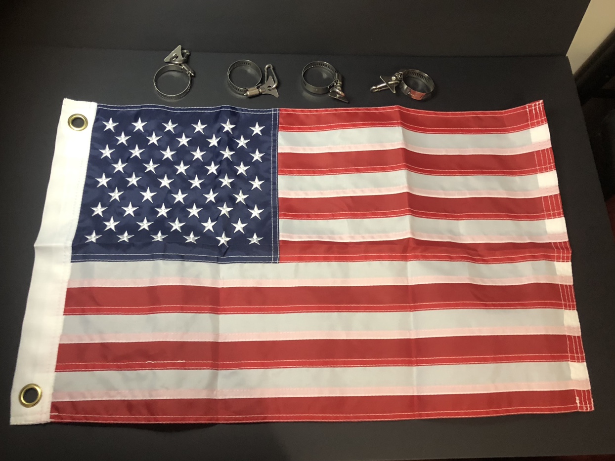 New Embroidered American.       18x24 Flag