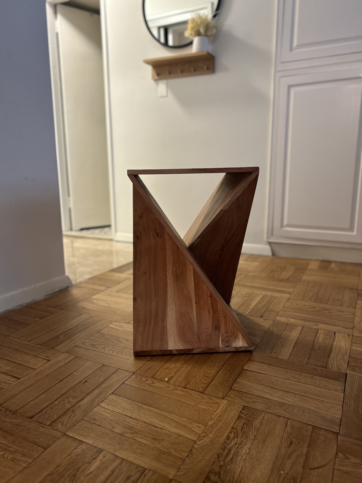Natural Wood Side Table - photo 5