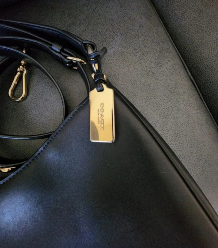 Leather Coach purse. image indicator(3)