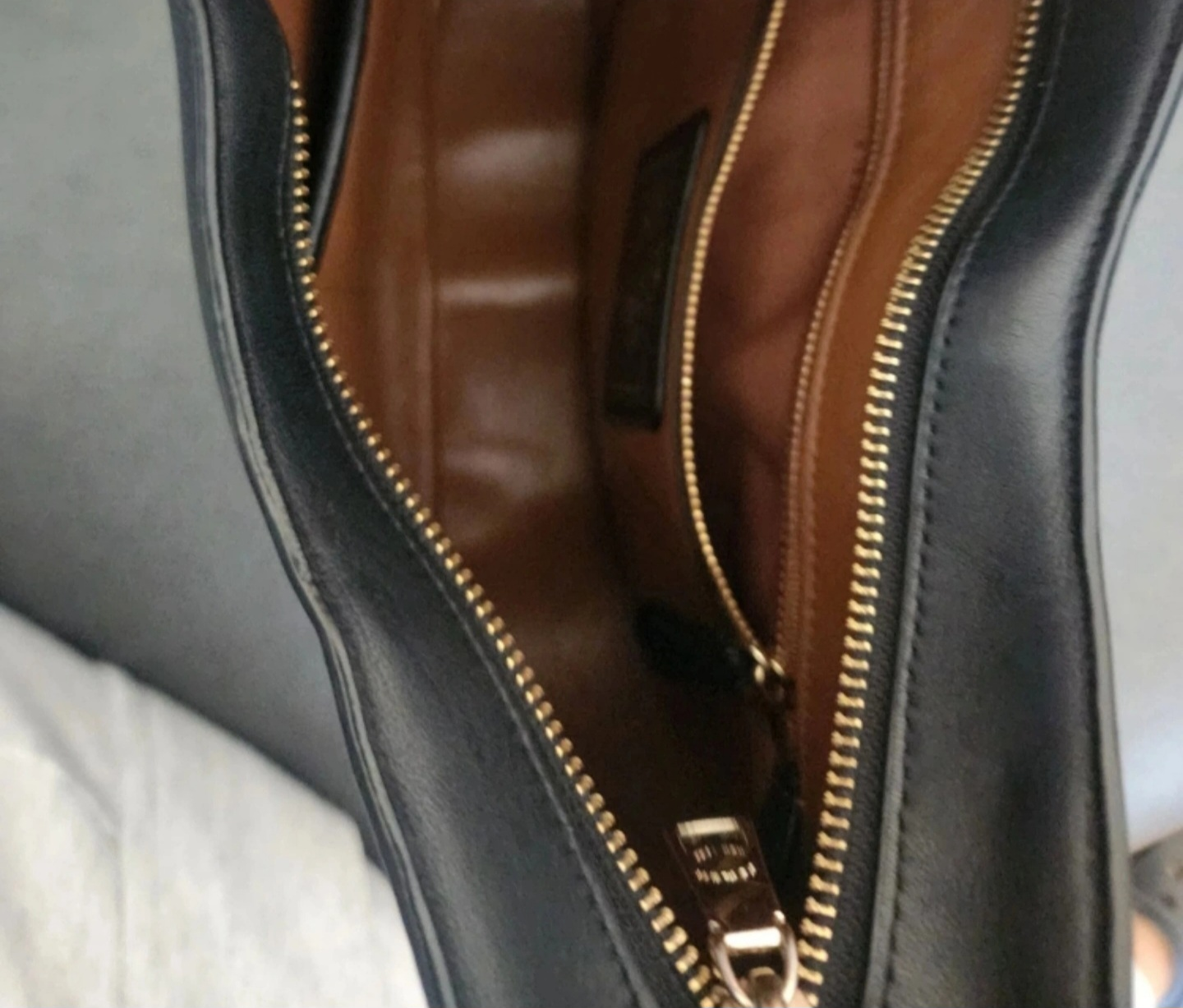 Leather Coach purse. image indicator(6)