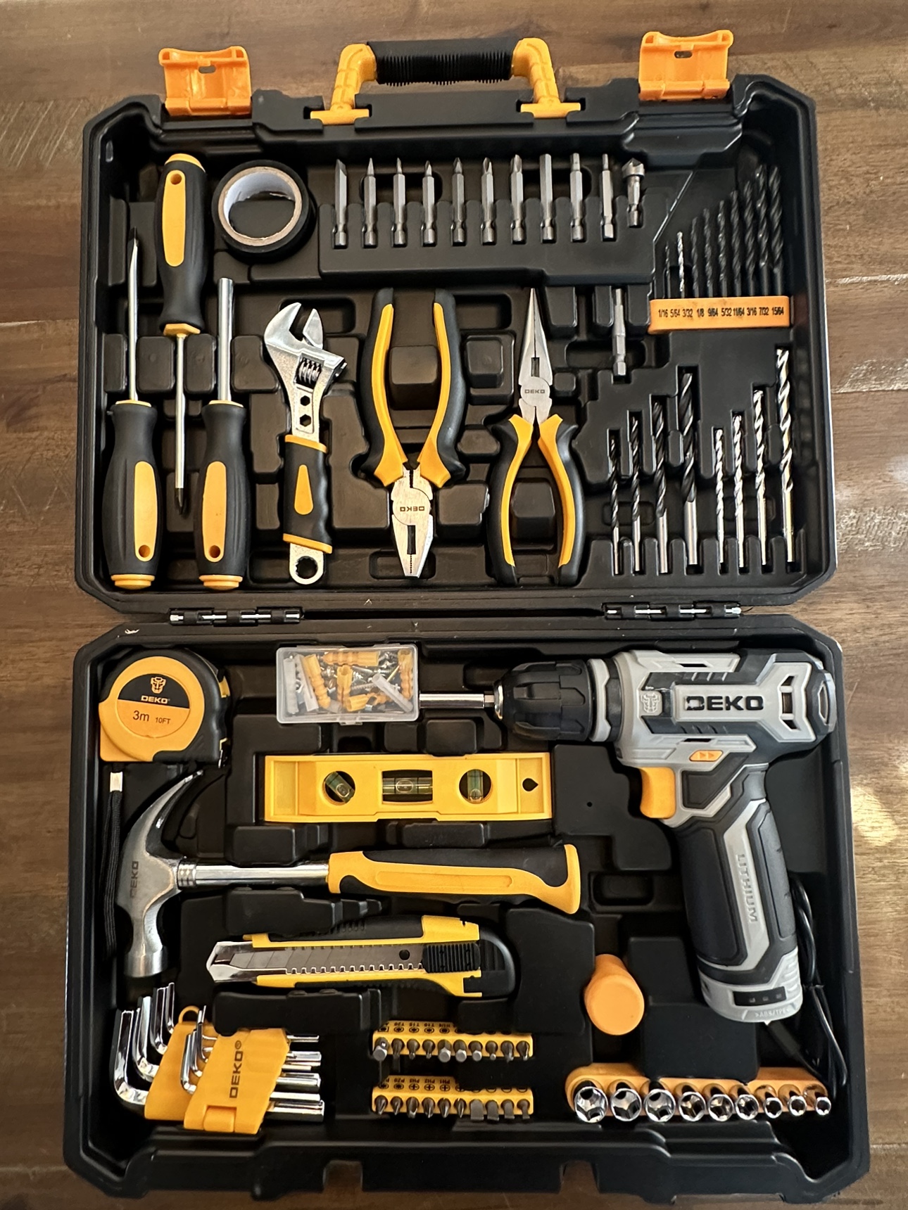 DEKOPRO 126 Piece Power Tool Combo Kits with 8V Cordless Drill