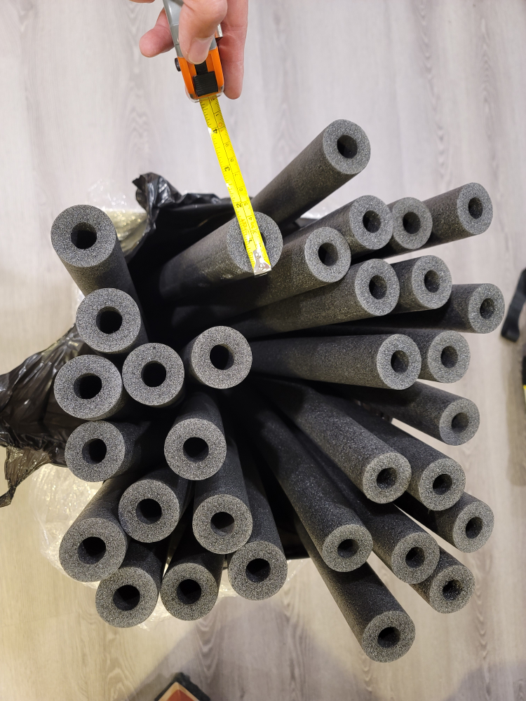 Foam pipe insulation 35inch length, wall diameter 18mm x 32pcs