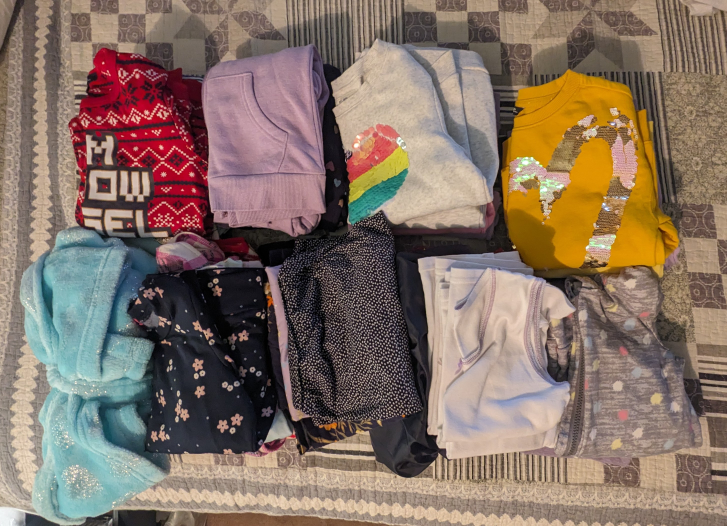 Bag of young girls clothes sizes 7-8