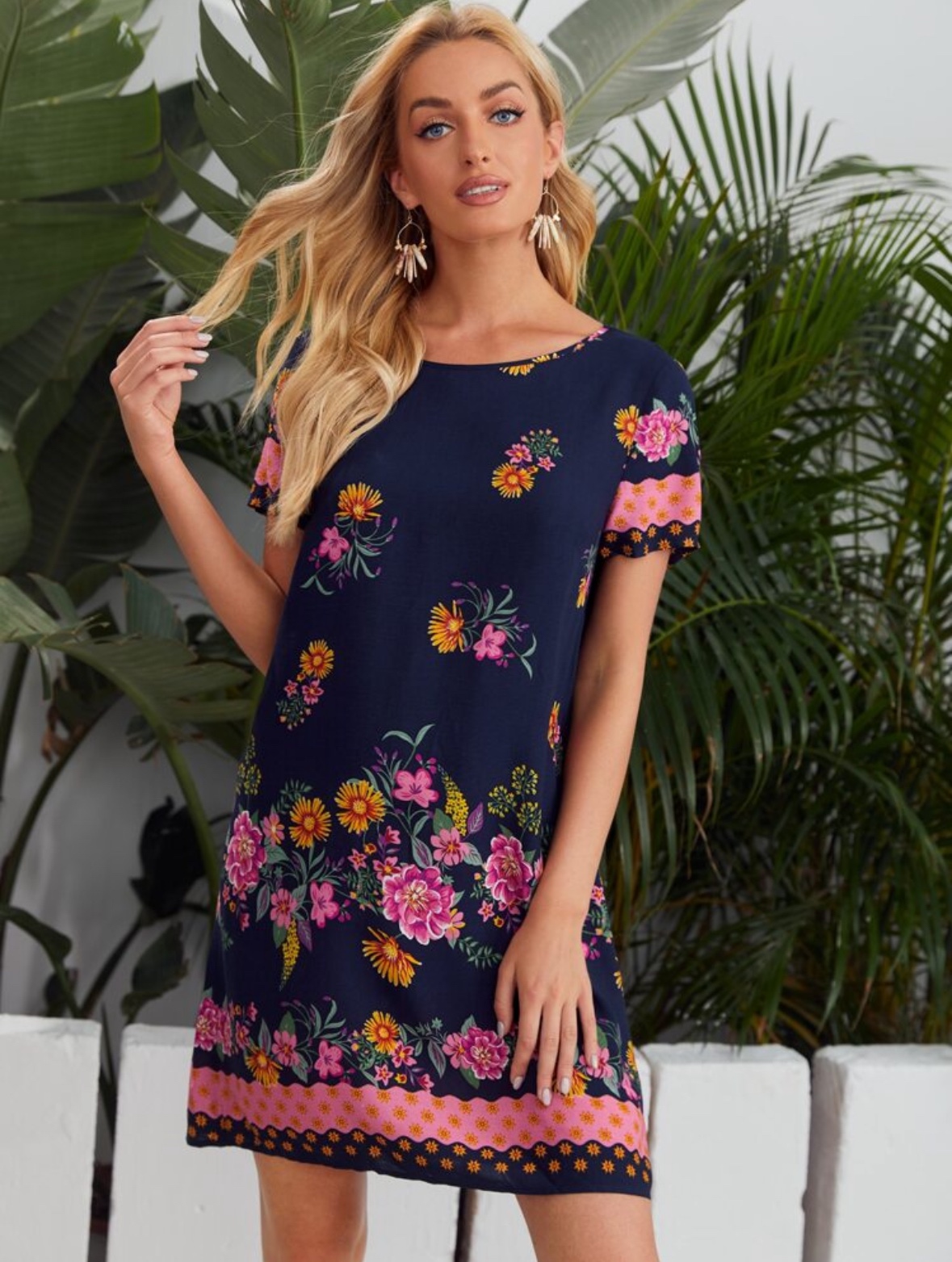 Floral t-shirt dress thumbnail