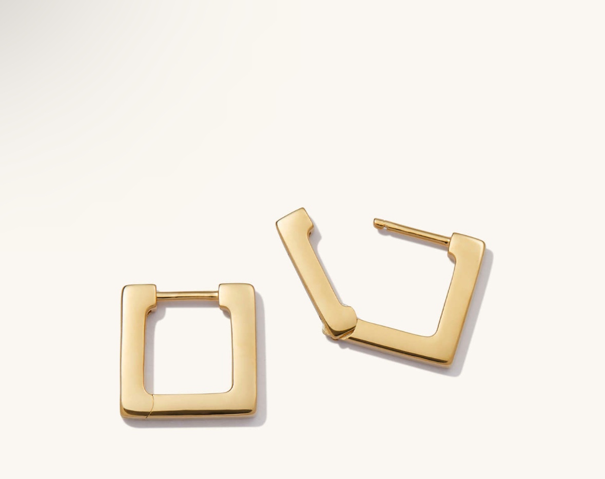 Mejuri Block Small Hoops