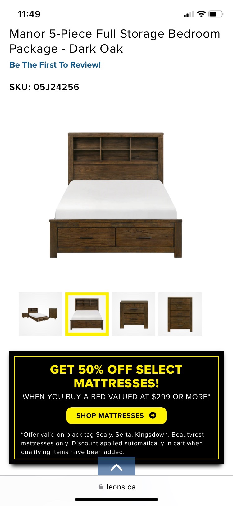 Double bed headboard and bed frame with 4 underneath drawers - photo 2