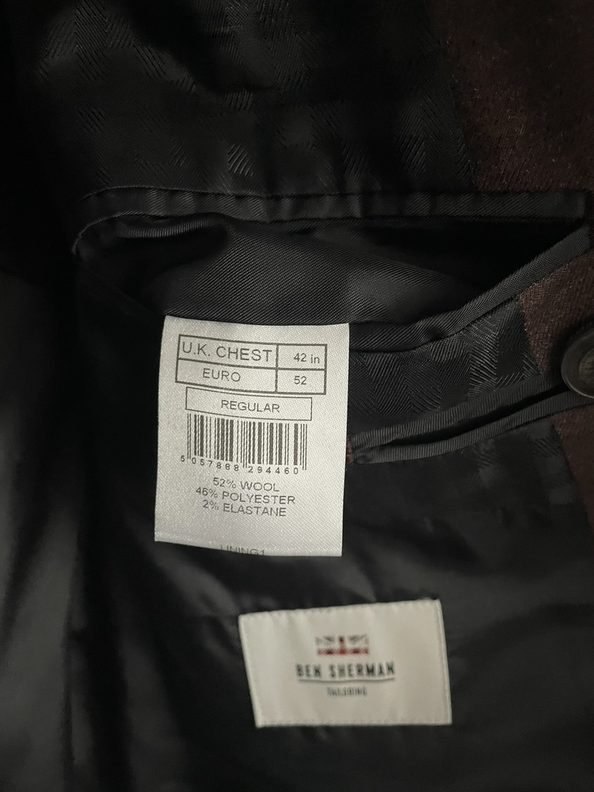 Ben Sherman brown double breasted suit jacket - photo 4