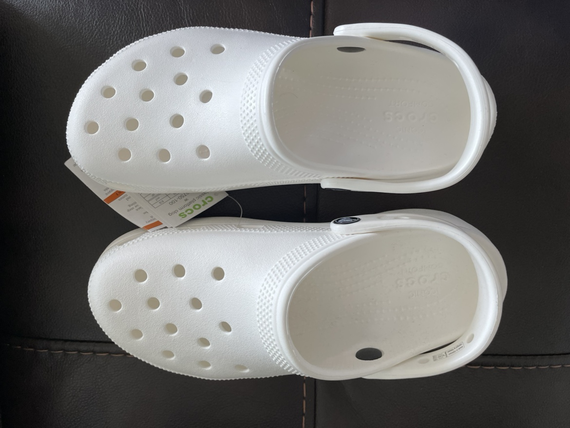 New White Platform Crocs size 7 thumbnail