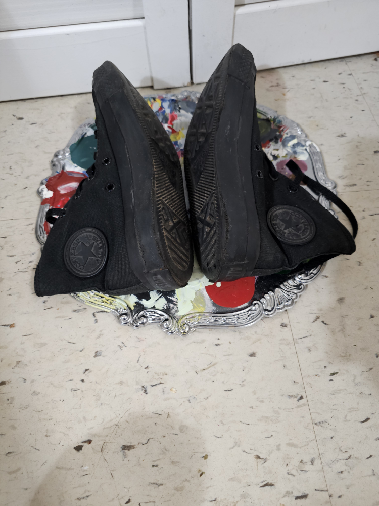 All Star Chuck Taylor High Tops Vintage Canvas All Black Unisex - photo 5