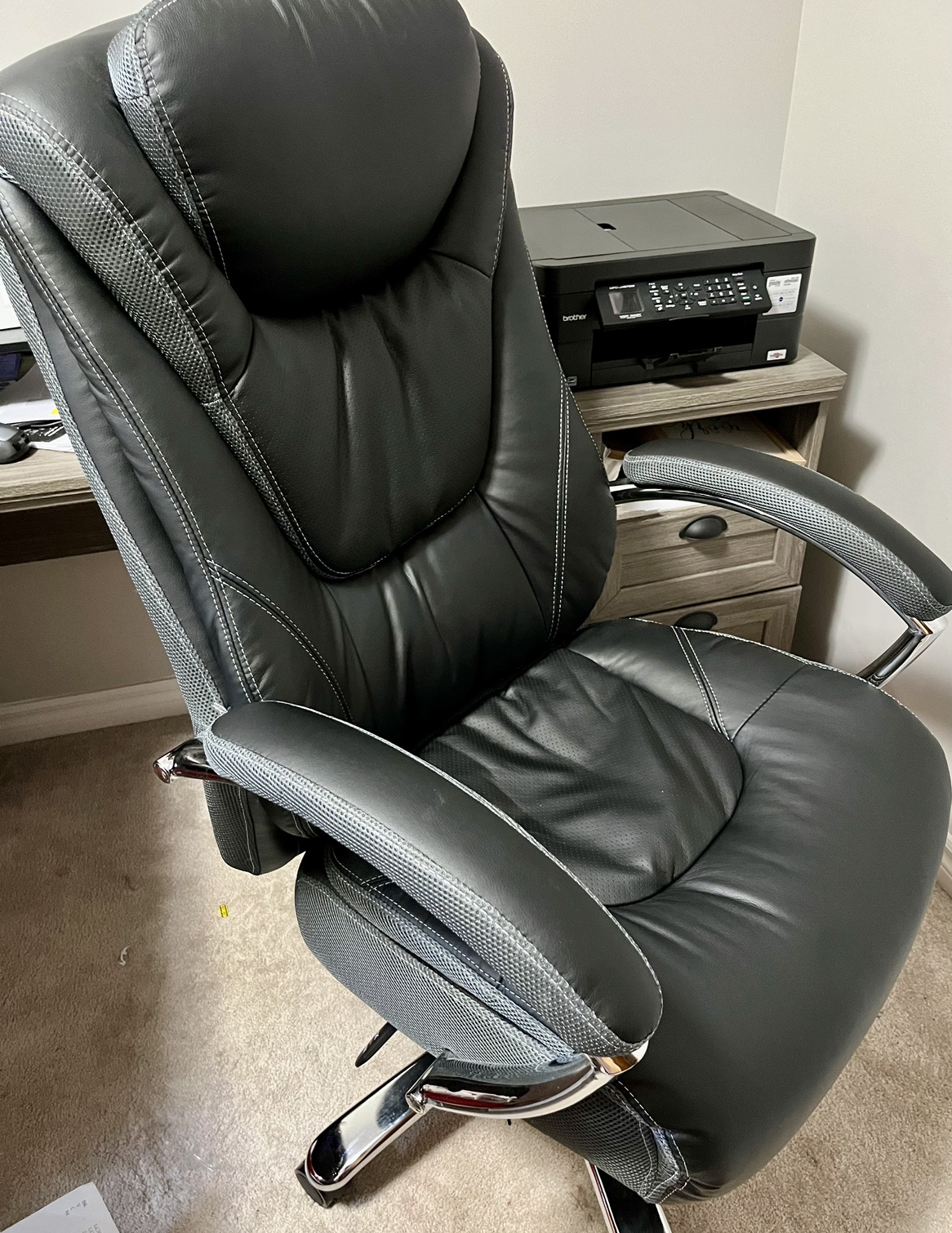 Office Chair- Black PU Leather image indicator(7)