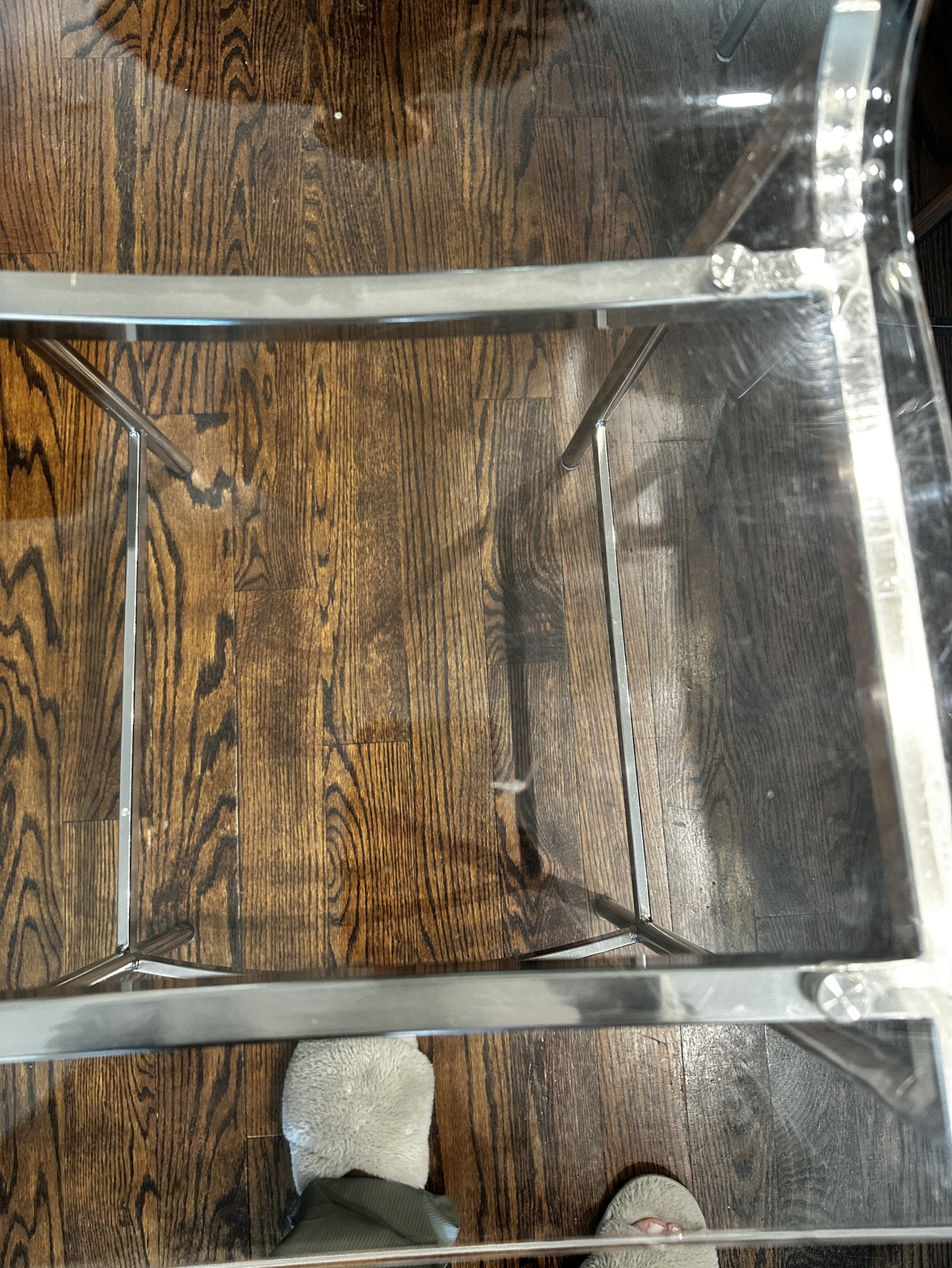 Cb2 clear barstools x 4 - photo 4