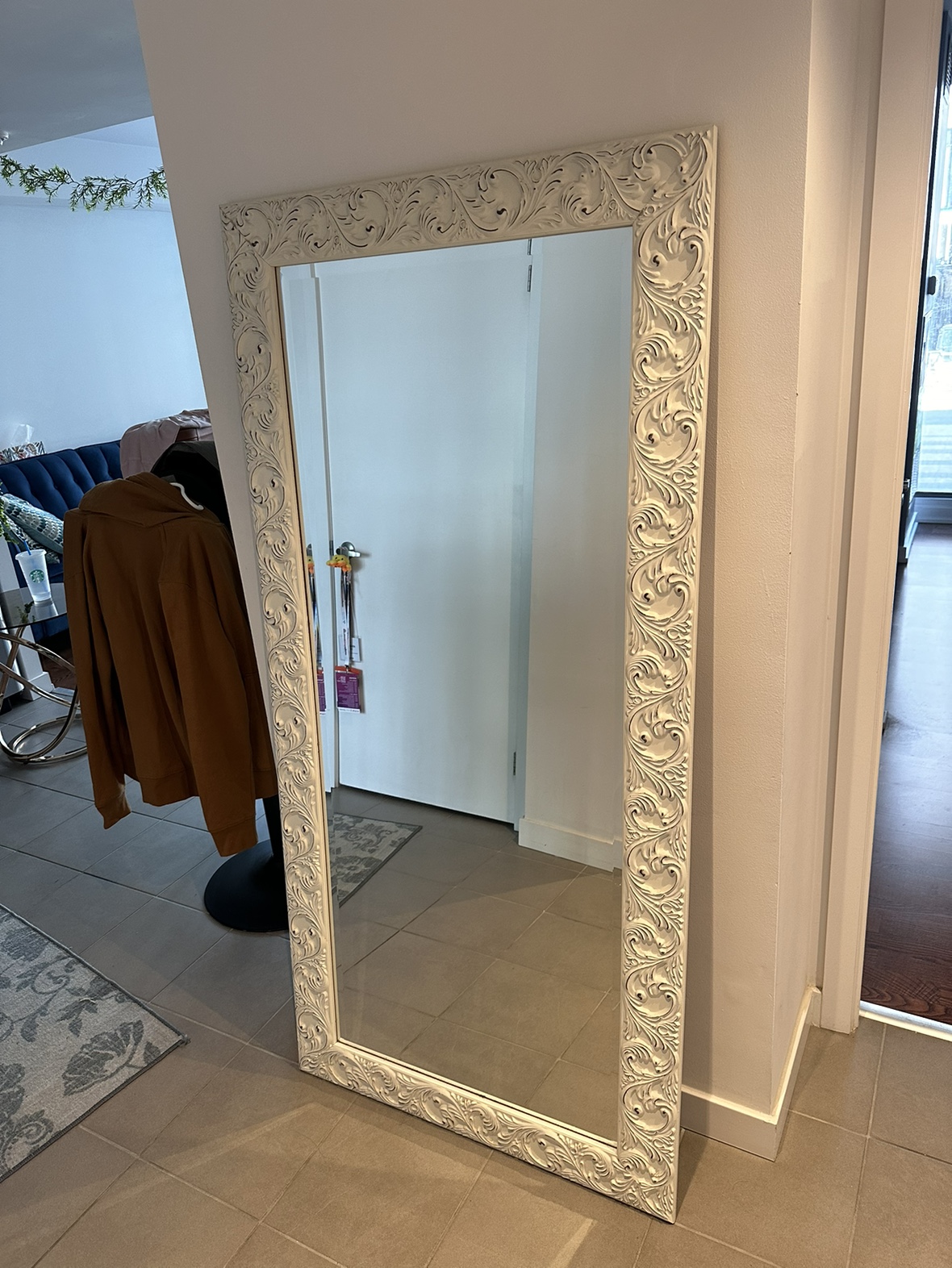 Antique Full Body Mirror - White - photo 4