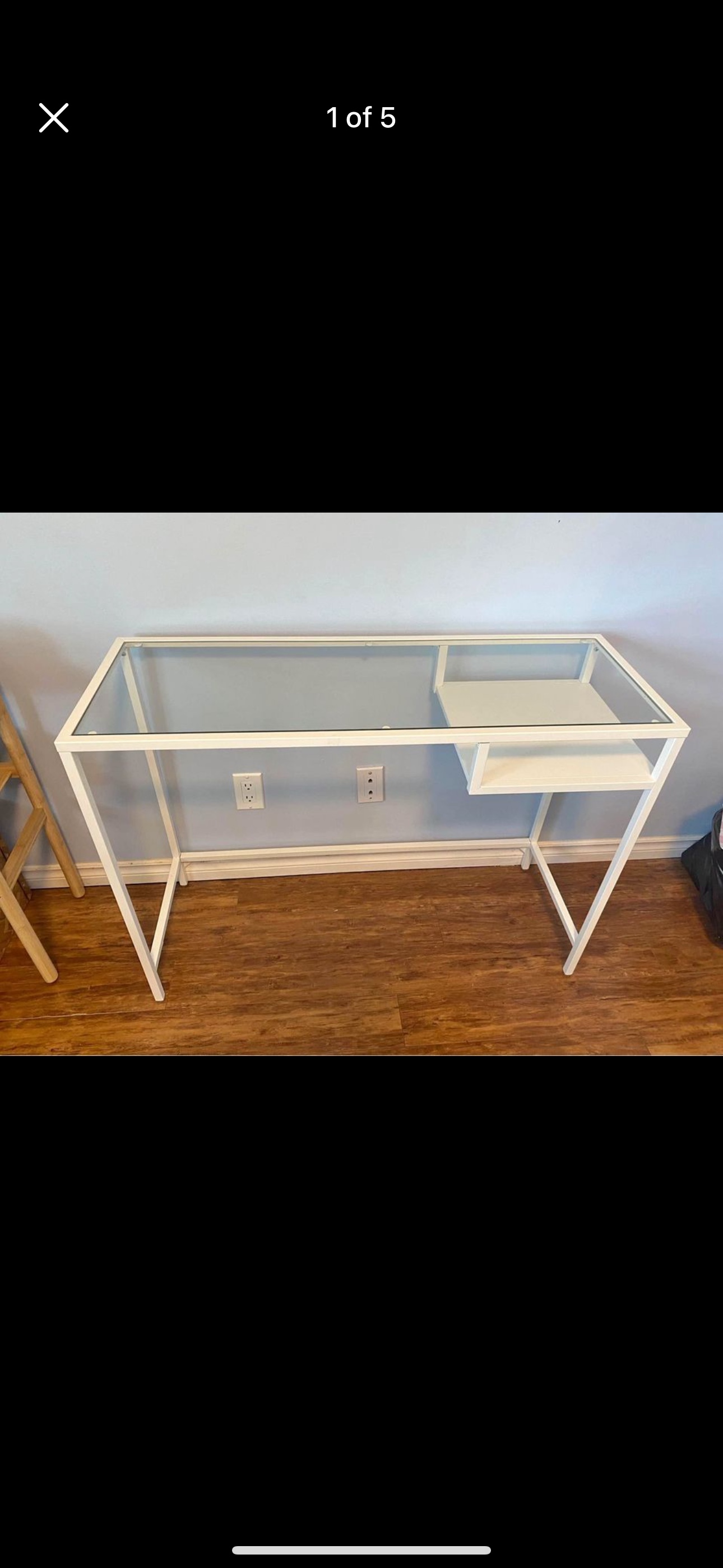 Work/ Laptop Table , white / glass