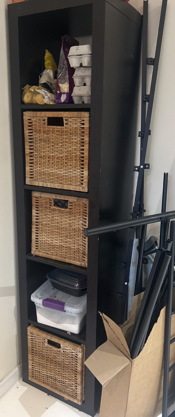 Shelf with baskets