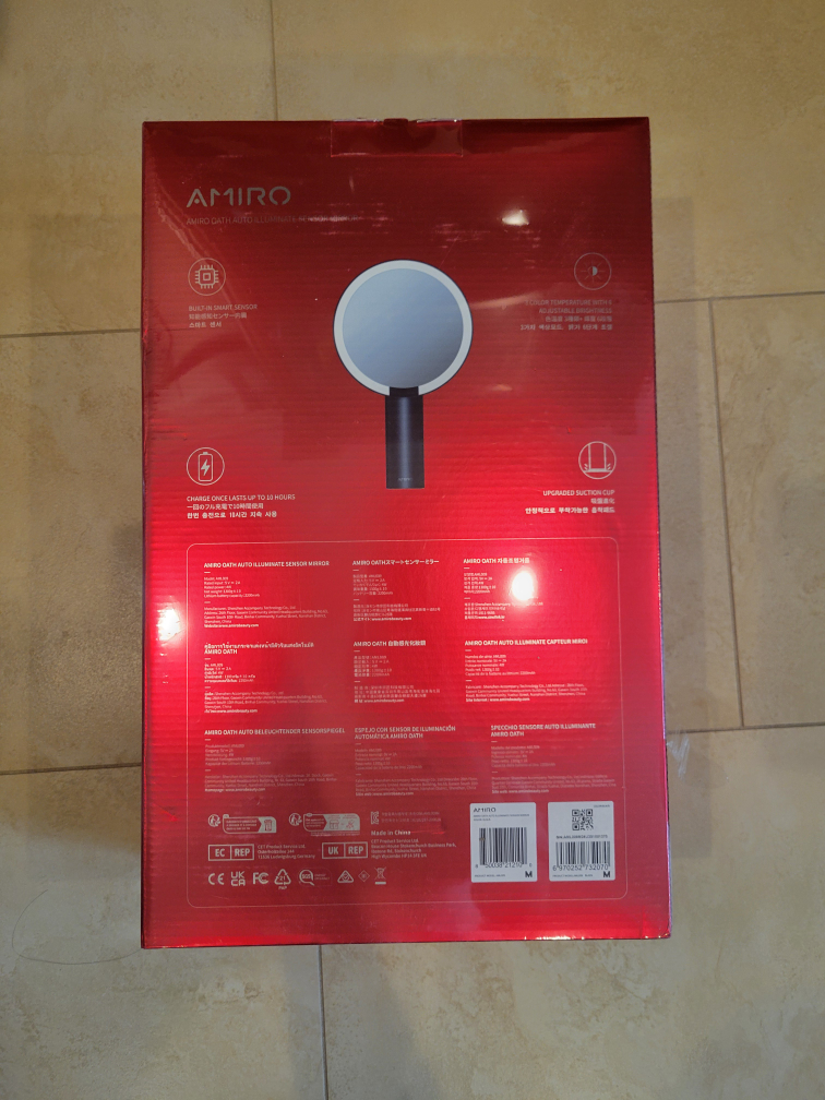 Brand New Amiro Mirror 9" Lighted Makeup Smart Rechargeable image indicator(7)