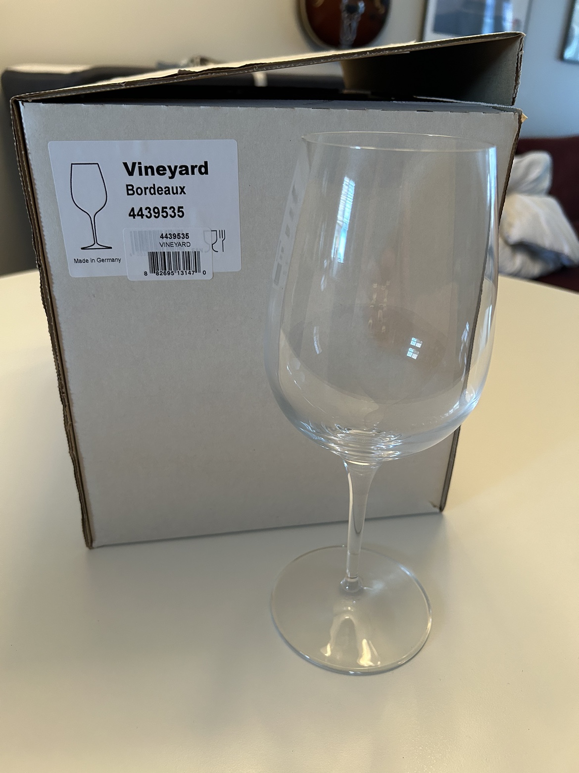 Set of 6 Single Stem Wine Glasses